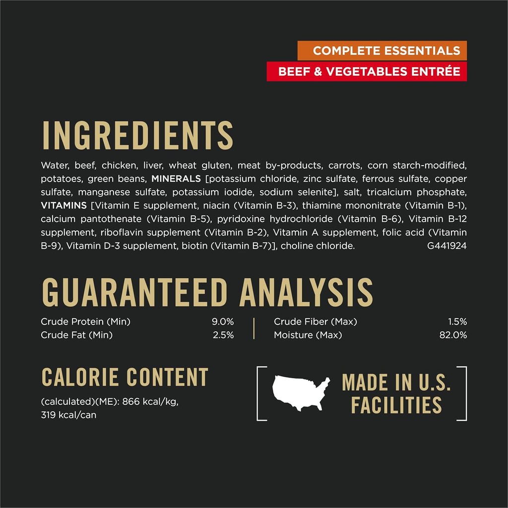 High Protein, Gravy Adult Wet Dog Food - (12) 13 Oz. Cans